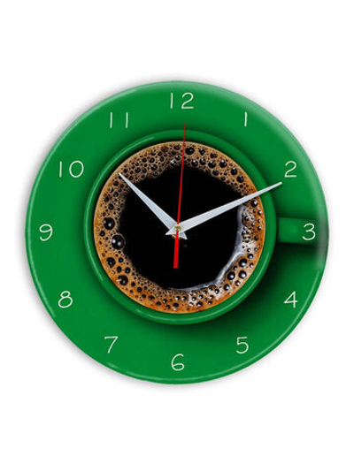 Часы настенные / Настенные часы / Часы настенные на кухню / Часы настенные бесшумные (зеленый)