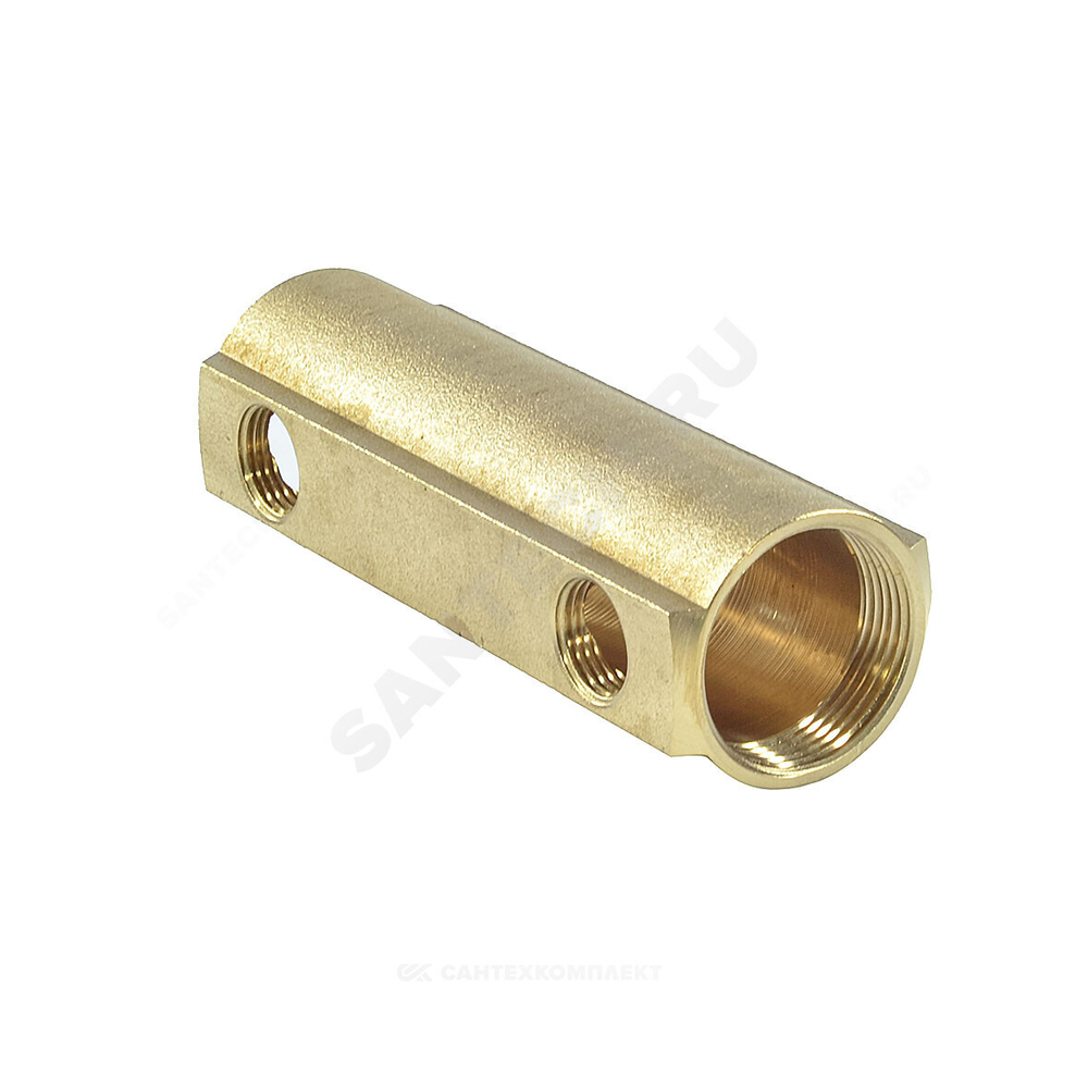 Коллектор латунь 1 1/4" ВР/ВР на 4 вых 1/2" ВР м/о 100мм Апогей 422145 (КЛА3204.100-1-ВР15)