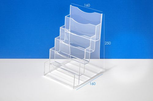 Буклетница настольная А6 5-ти ярусная горизонтальная