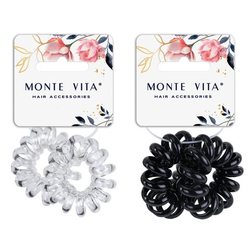 Резинки для волос НАБОР 2 шт, диаметр 5 см, пружинка, АССОРТИ, MONTE VITA 457059