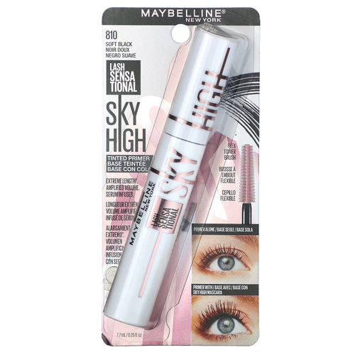Maybelline, Тонирующий праймер для ресниц Lash Sensational, Sky High, 810 Soft Black, 7,7 мл (0,26 жидк. унц.)