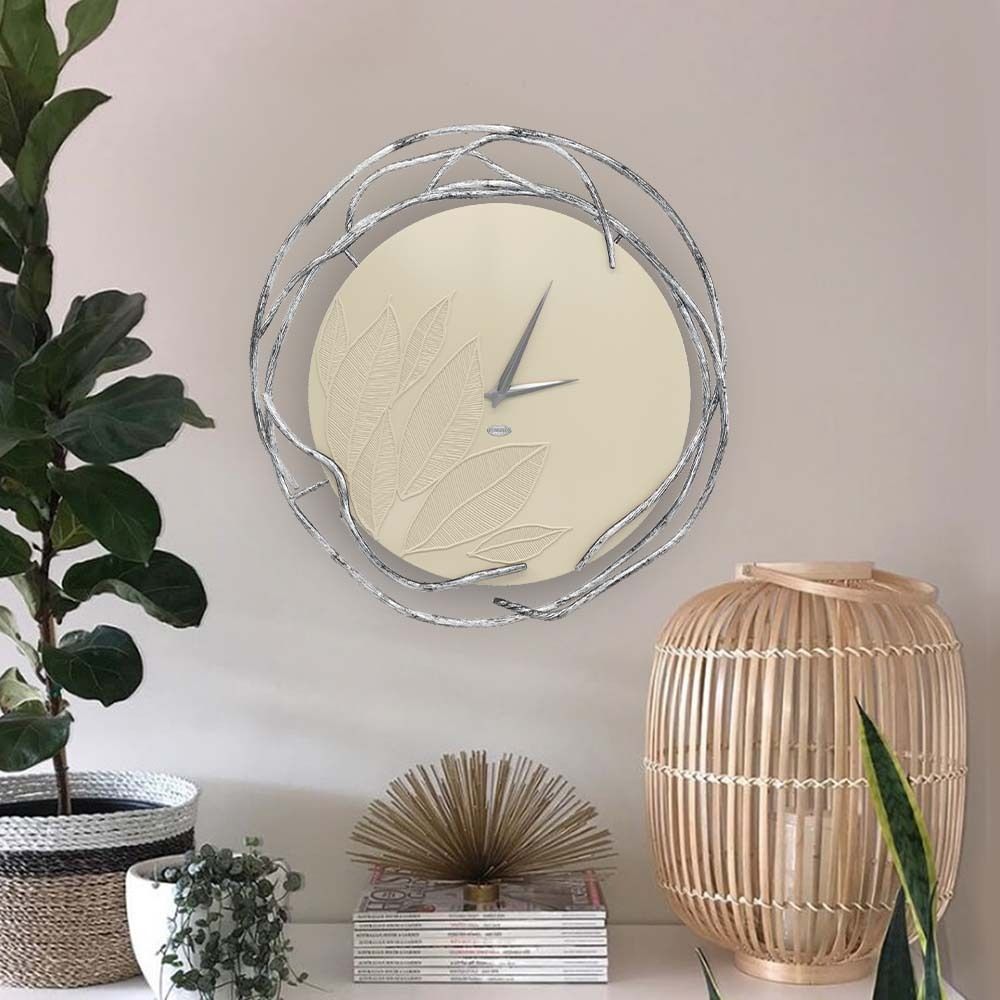 Часы настенные Арт Колор Серый шелк Сильвер