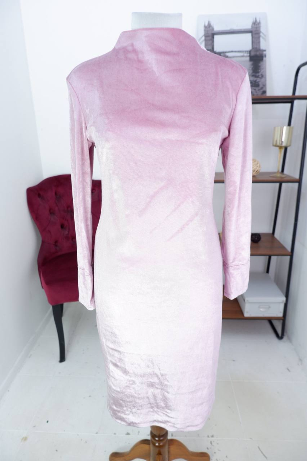 Платье бархатное, визуально 44 размер