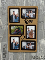 Фоторамка "LOVE" на 6 фото 10х15см
