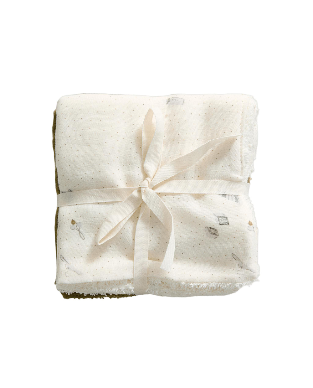 Zara Home Полотенце для лица и рук из хлопка, экрю, 30x30 см (3 шт.) · 4601/724