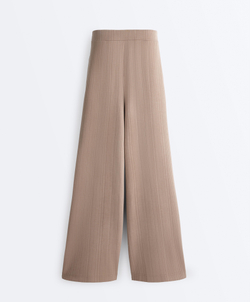 OYSHO Прямые брюки с асимметричной полосой и модалом, темно-серый