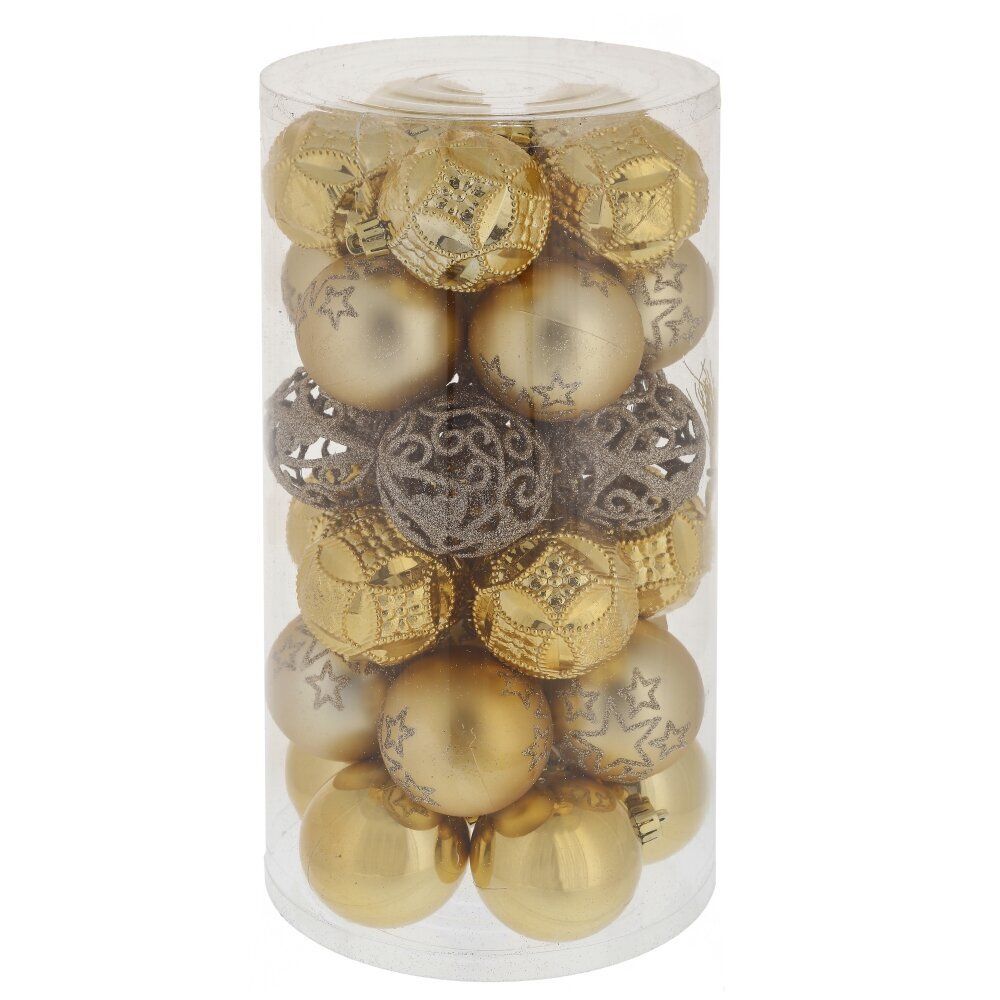 GAEM Набор из 30шт Украшение новогоднее Шар "Карнавал красок", D 6 см, L16 W16 H31 см