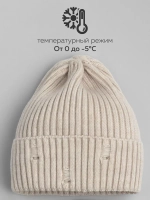 Шапка бини рваная и снуд осенняя