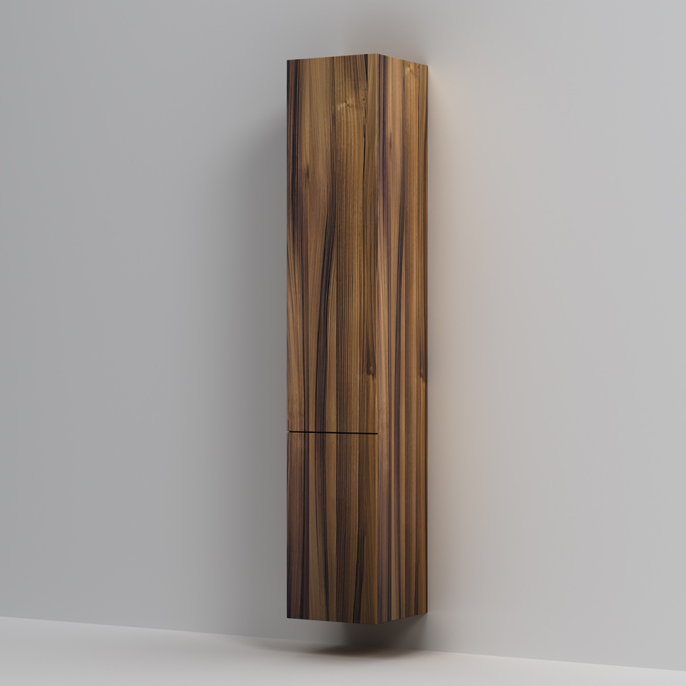 Шкаф-пенал, подвесной, левый, 30 см, двери, push-to-open, орех AM.PM Gem M90CHL0306HF