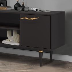 Тумба под ТВ Арт Колор matte 117см Классик Сильвер Терпкий коричневый матовый