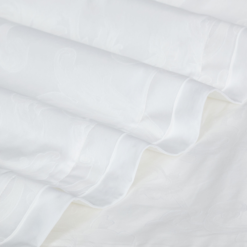 Постельное белье cемейное Сlaire&Caroll Lili белый жаккард