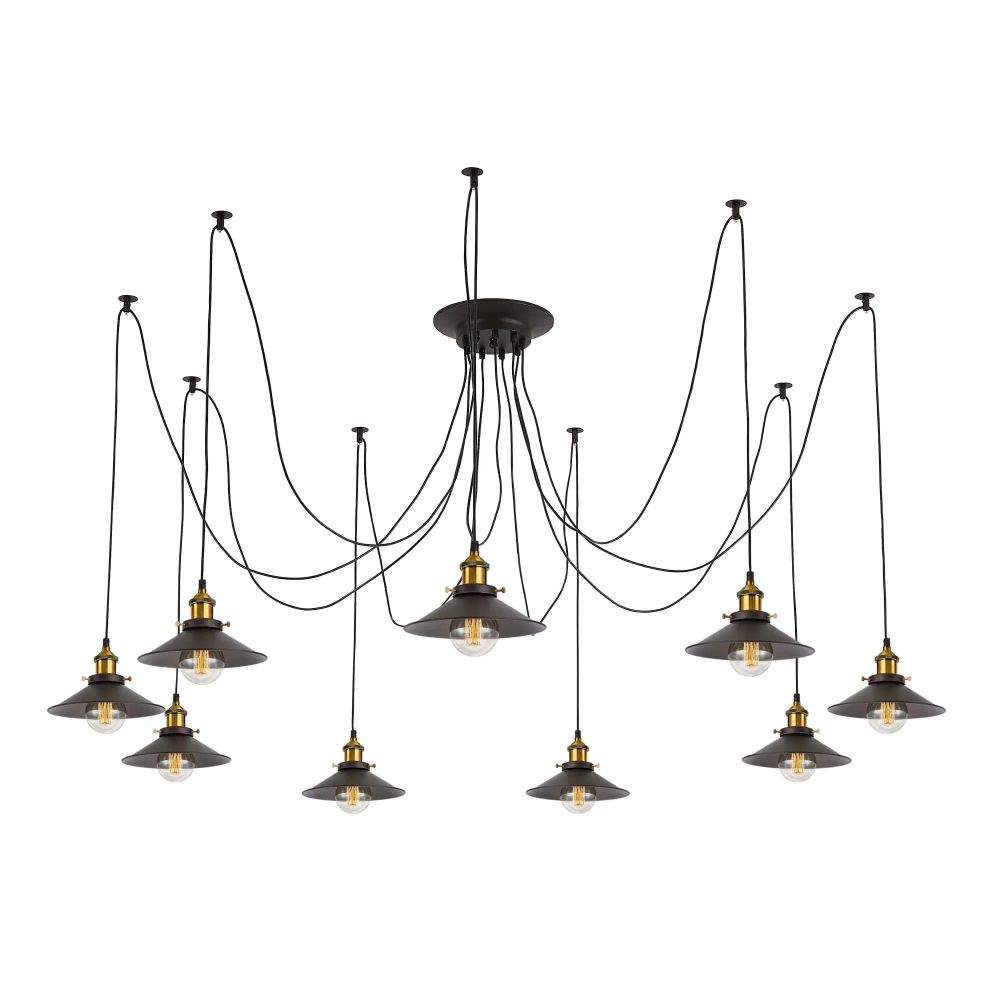 Citilux Эдисон CL451091 Люстра паук Венге Бронза