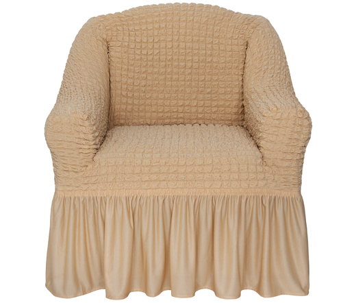 Чехол на кресло с оборкой Стандарт, цвет Медовый