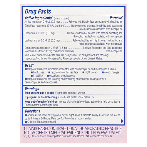 Boiron, Cyclease®, менопауза, без добавок, 60 таблеток для рассасывания