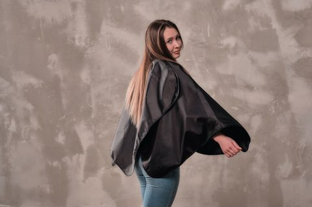 FSK Пеньюар Оксфорд короткий черный