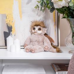 Игрушка мягкая Дракон Бэби Мистик Светло-коричневый