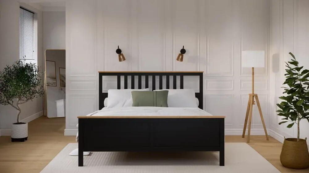 Кровать - аналог IKEA HEMNES / ХЕМНЭС/ ХЕМНЕС / КЫМОР / ИКЕА 180х200 см, черный/светло-коричневый