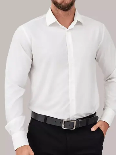 Рубашка классическая с длинным рукавом приталенная