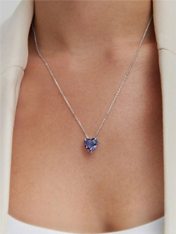 Кулон сердце на цепочке из серебра 3121652-05785