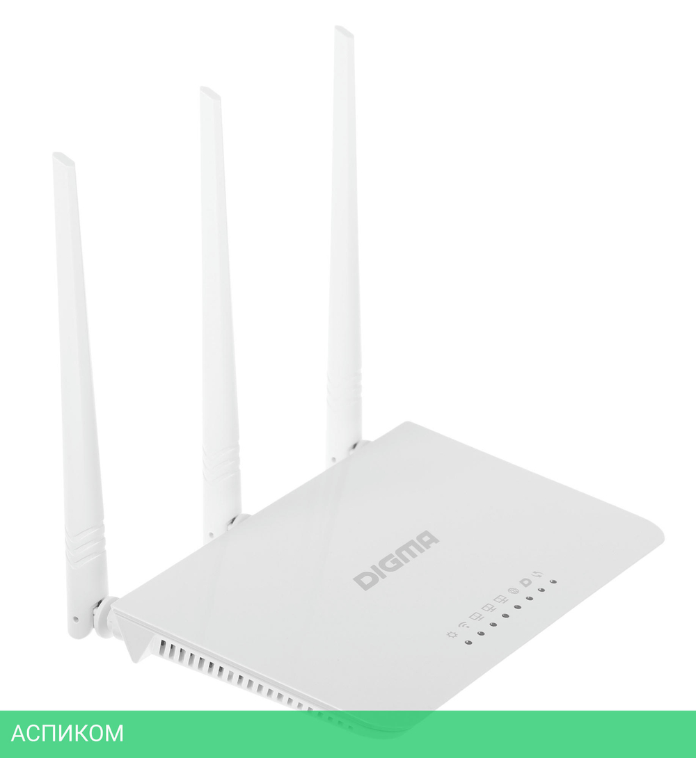 Wi-Fi роутер Digma DWR-N302 белый