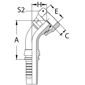 Фитинг DN 20 DKO-L (Г) 30x2 22 (45) (накидная гайка)