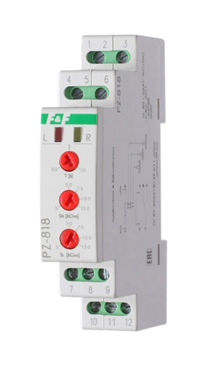 Реле контроля уровня жидкости PZ-818 8А 1NO/NC (двухуровн., выбор режима работы, датчик в комплекте PZ2)