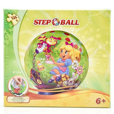 Пазл-шар 108эл. "Алиса в стране чудес" (Степ пазл)