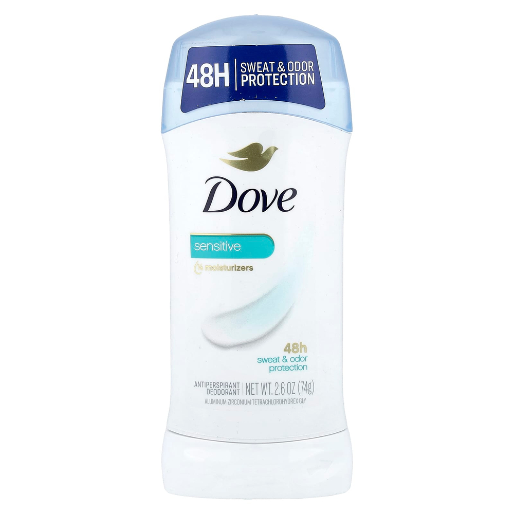 Dove, Дезодорант-антиперспирант, для чувствительной кожи, 74 г (2,6 унции)