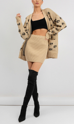 Юбка мини вязаная