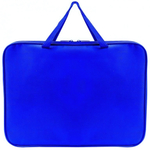 Папка офисная А4 цветная, ткань, 350/275/20 синяя (Пчелка)