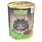 Зоогурман BIG CAT Sterilized влажный корм для стерилизованных кошек консервированный, с курицей и индейкой 350 г