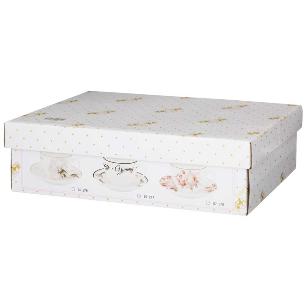 Набор чайный фарфор, 12 пр, 6 перс, 280 мл, Lefard, Dandelion, 87-276, подар уп