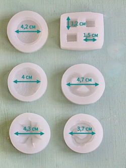 Комплект силиконовых вайнеров для изготовления печенья (6 шт)