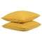 Набор из двух наволочек горчичного цвета из органического стираного хлопка из коллекции essential, 70х70 см
