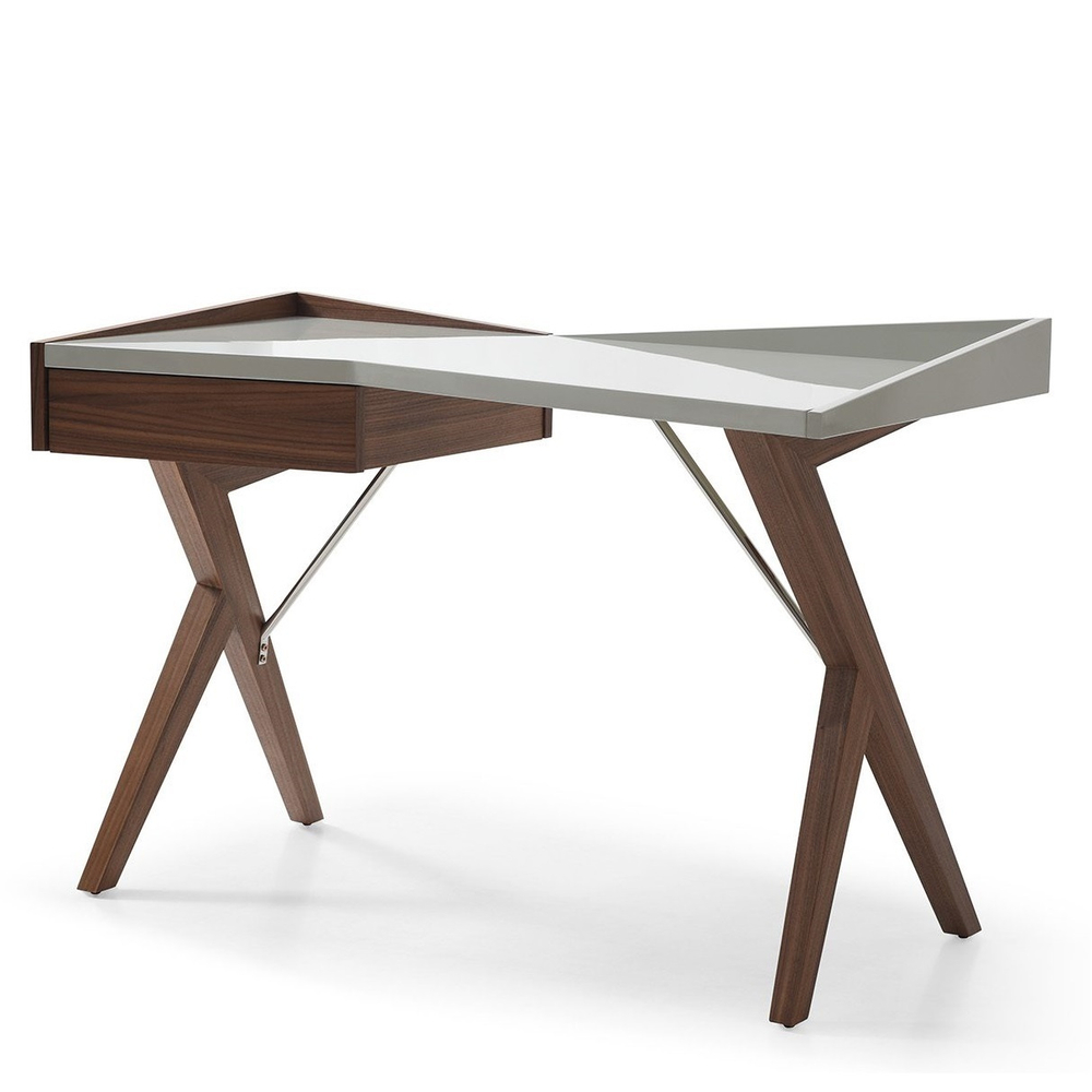 Стол письменный W-1010OT орех/бежевый