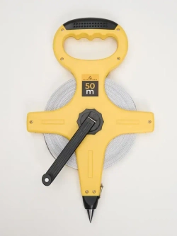 Рулетка геодезическая, 50м, лента армированная стекловолокном, ABS пластик
