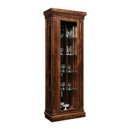 РИВЬЕРА Шкаф с витриной ГМ 5801-01 /берёза (БЕЛОВ.ОРЕХ)