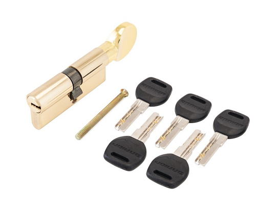 Механизм цилиндровый АЛЛЮР HD F.G 70-5K ВР латунь/перф.кл/верт (35*35G)(30*10*30) /16261