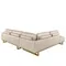 Угловой диван с левым шезлонгом 6204/5603-L-T541011 из песочной кожи