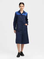 Халат женский Лигор (тк.Смесовая,210), т.синий/васильковый