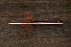 Нож туристический Beaver knife GranTourismo, клинок 105мм, сталь Х12МФ, рукоять микарта чёрная-К