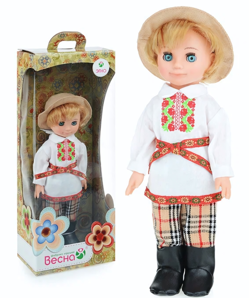 Кукла Мальчик в белорусском костюме 30 см. (Весна)