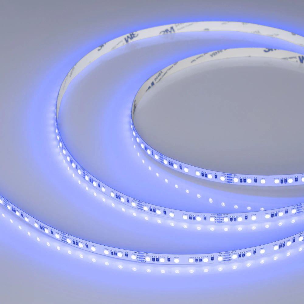 Светодиодная лента RT-A120-8mm 24V RGB (12 W/m, IP20, 2835, 5m) (Arlight, 5 лет) 042905