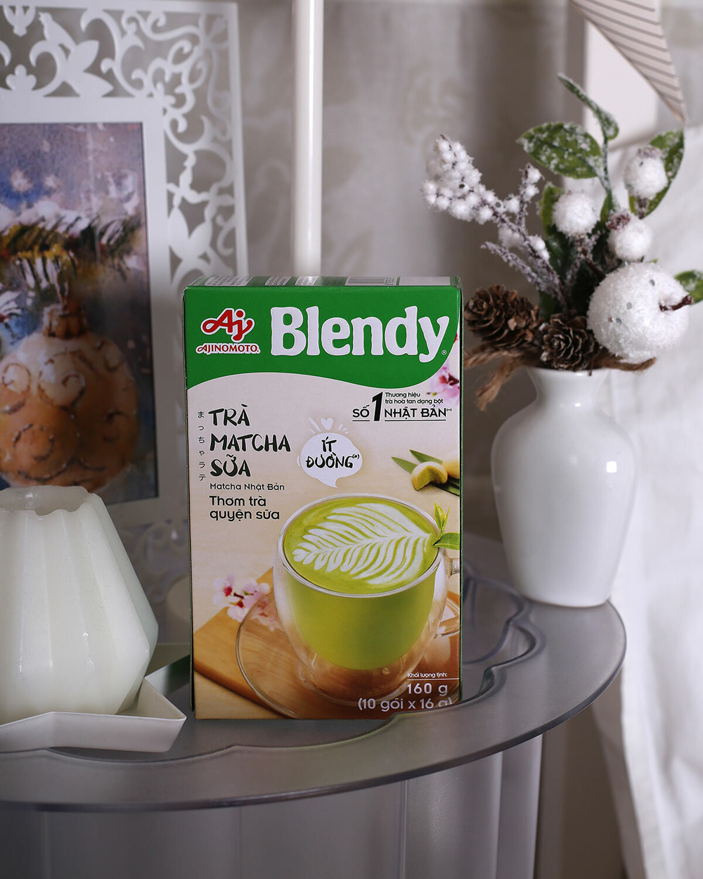 Пудровый чай Матча Латте 3 в 1 BLENDY (матча+сливки+сахар),10 пак