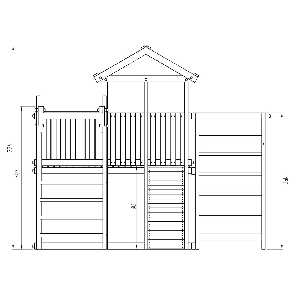Детский домашний игровой комплекс чердак ДК2Р Розовый