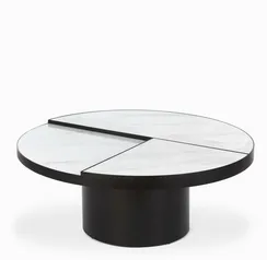 Кофейный стол Vaso Ø90 см, белая керамика