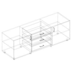 Тумба ТВ МС "Сандра"(Белый лофт),