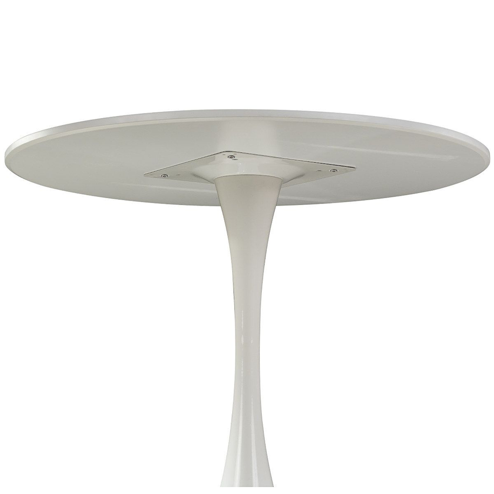 Стол LA ALTA TULIP D100 белый, каркас белый