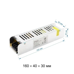 Блок питания для светодиодной ленты Apeyron 03-47 12В, 60 Вт, IP20, 5 А, металл