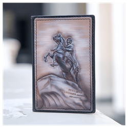 Обложка для паспорта «Городские мотивы» серая